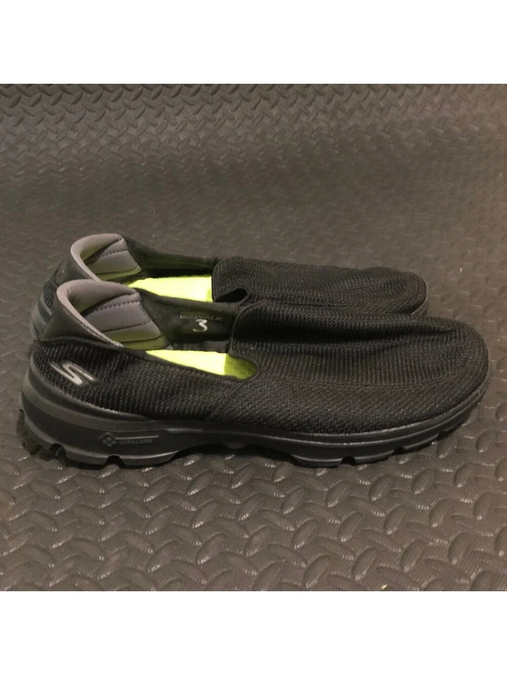 Skechers Mens Performance Go Walk 3 Black Slip-On Walking Shoes Size 13